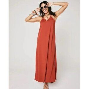 Shebird The Savannah Strappy‎ Maxi Bra Dress Size 9 Terracotta Bamboo
